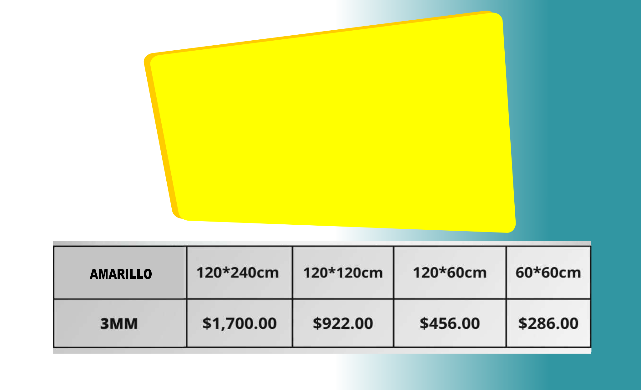 Acrílico Amarillo